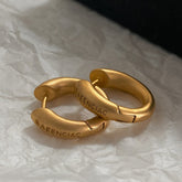 Matte Light Luxury Letter Studs - Jewelry de Corner
